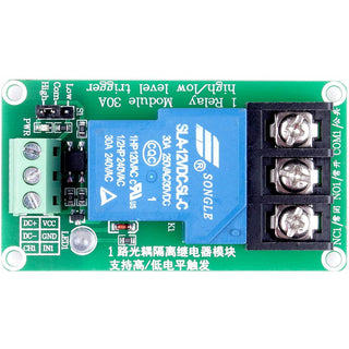 1 Channel Relay Module, 30A with Optocoupler, Isolation 12V Supports, High and Low Triger