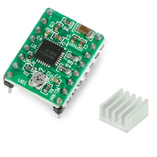 A4988 Stepper Motor Driver Module with Heat Sink For 3D Printer (Green)