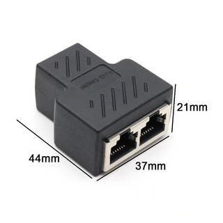 1 to 2 ways RJ45 female splitter connector LAN RJ45 cat6 cat5e cat5