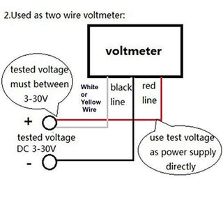 0-100V (99.9V) DC DIGITAL VOLTMETER PANEL DC .56 inch RED LED BIKE CAR