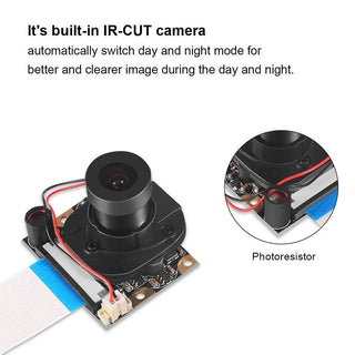 OV5647 5MP 1080P IR-Cut Camera for Raspberry Pi 34 with Automatic Day Night Mode