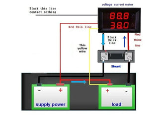 0.28″ 5 Wires Red Led Digital Dual DC 100V 100A Voltmeter Ammeter Without Shunt