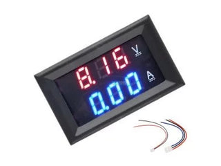 0.28″ 5 Wires Red Led Digital Dual DC 100V 100A Voltmeter Ammeter Without Shunt