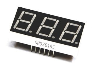 0.56 inch Red 3 Digit 7 Segment LED Display CC 12pin (Pack of 2)