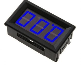 0.56inch 0-100V Three Wire LED Display Digital DC Voltmeter-BLUE