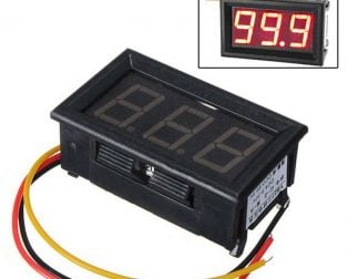 0.56inch 0-100V Three Wire LED Display Digital DC Voltmeter-RED