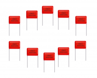 100nF 400V DIP Polyester Film Capacitor (Pack of 10)