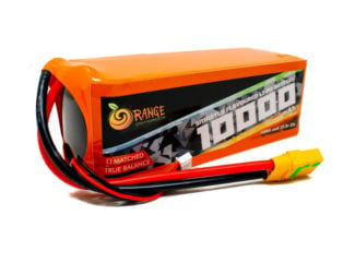 Orange 22.2V 10000mAh 25C 6S Lithium Polymer Battery Pack