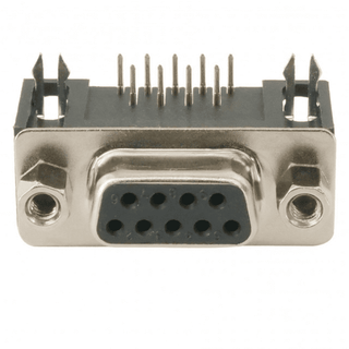 DB9 Female Right Angle Connector PCB Mount