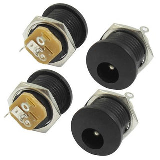 2.1×5.5mm DC Power Jack Socket Panel Mount (Female)– 4pcs