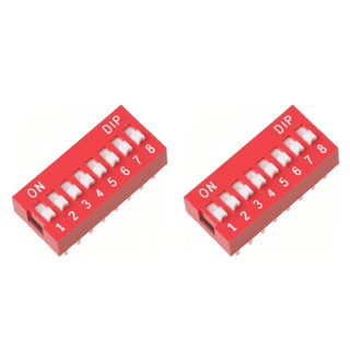 8 Way Slide Switch 2.54mm Pitch (Pack of 2)