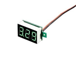 0.28inch 3.5-30V Two Wire DC Voltmeter Green