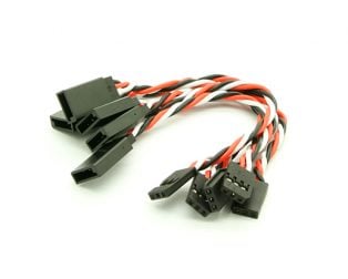 10cm Futaba 22AWG Twisted Extension Wire M to F – 2pcs