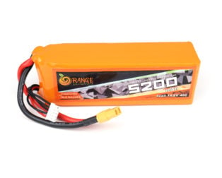 Orange 14.8V 5200mAh 40C 4S Lithium Polymer Battery Pack