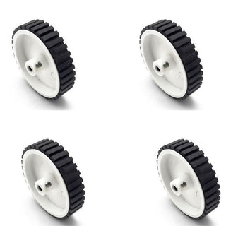 7 X 2 Cm Gear Motor Robot Wheel, Tyres for 6 mm Shaft Geared Dc Motor - 4 Pieces Robotics Science Project