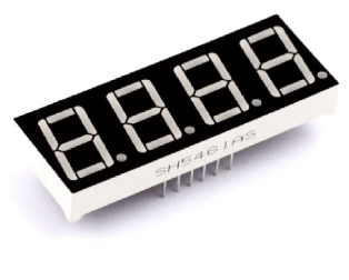 0.56 inch with clock Red 4 Digit 7 Segment LED Display CC 12pin