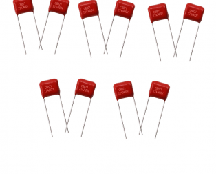 0.22uF 400V DIP Polyester Film Capacitor (Pack of 10)