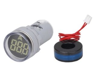 White 0-100A 22mm AD16- 22DSA Round LED Ammeter Indicator Light with Transformer