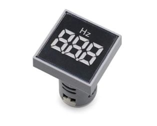 White 20-75Hz 22mm AD16- 22DSHZ Square Cover LED Hertz Meter Indicator