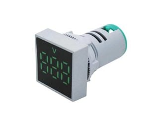 White AC60-500V 22mm AD16-22FSV Square Cover LED Voltmeter Indicator Light