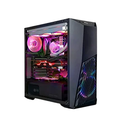 Cooler Master MasterBox K501L RGB Mid Tower Gaming Cabinet with Pre-In ...