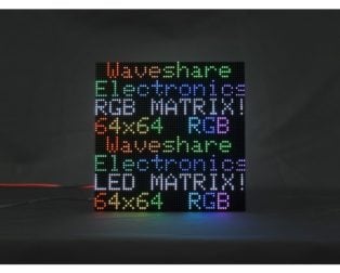 Waveshare Flexible RGB full-color LED matrix panel adjustable brightness and bendable PCB