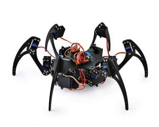 DIY 18DOF Aluminum Hexapod Spider Six 3DOF Legs Robot Kit with 32CH Controller