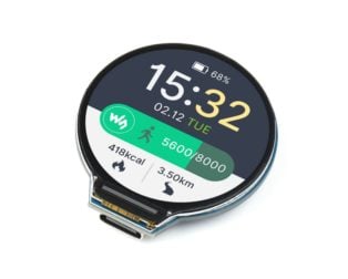 Waveshare RP2040 MCU Board, With 1.28inch Round LCD, accelerometer and gyroscope Sensor